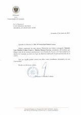Felicitacion Rector de la Universidad de Granada