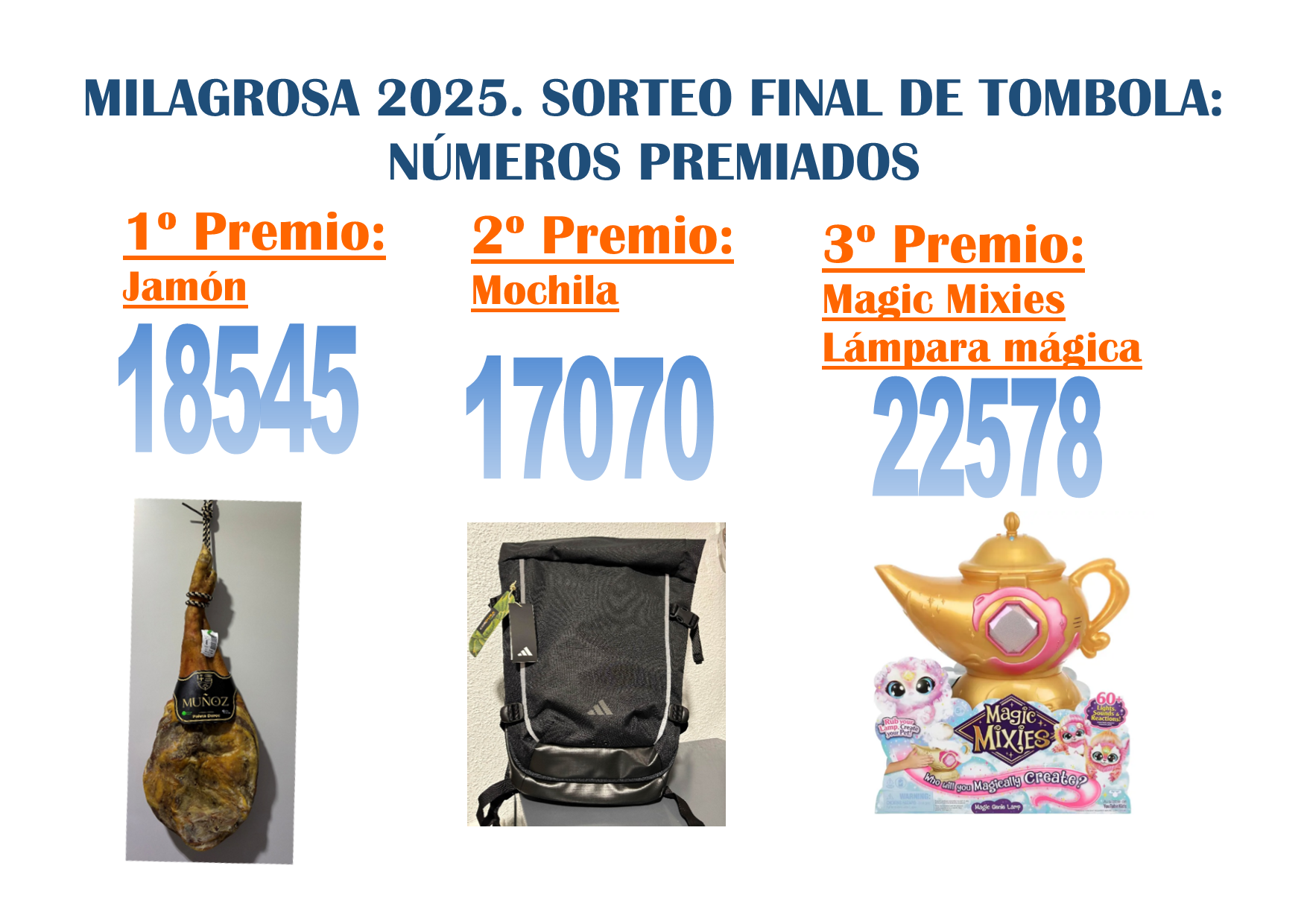 CARTEL PREMIOS SORTEO FINAL DE TÓMBOLA 2025 2026